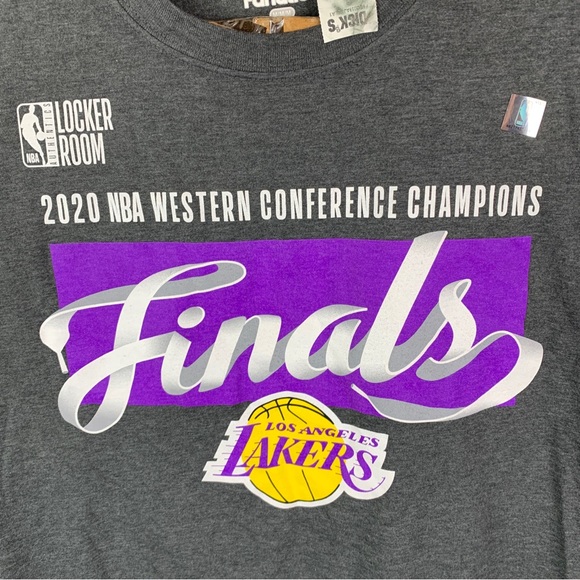 Fanatics Lakers 2020 Western Conference Champions Shirt Gray Mens Medium NWT - Picture 4 of 4